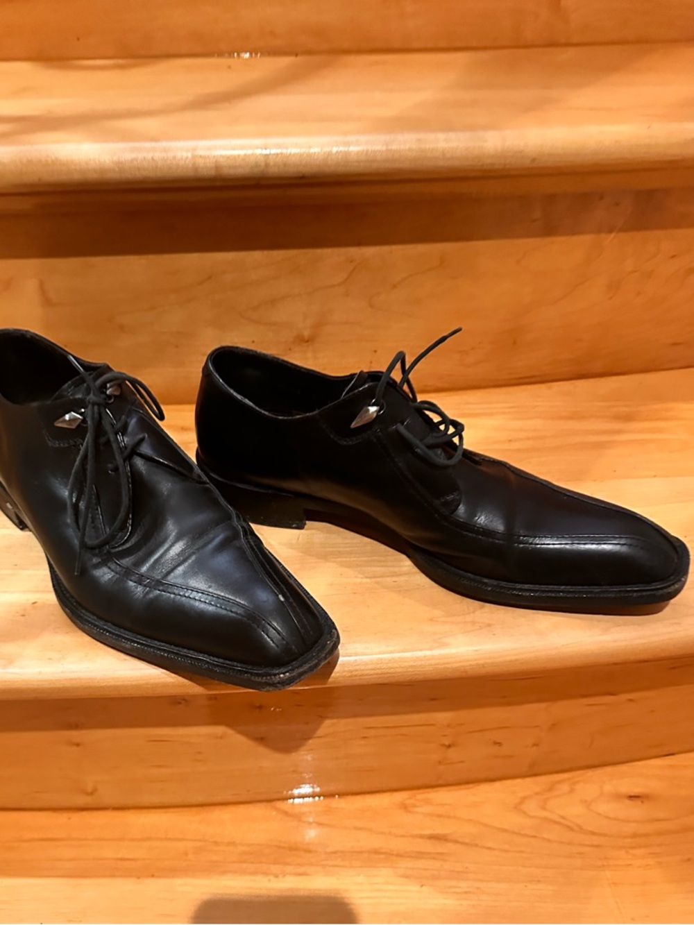Cesare Paciotti Black Leather Dress Shoes IT 7 Approx US 8-8.5 Designer